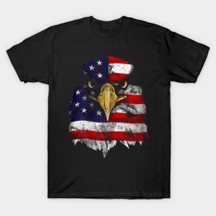 Bald Eagle 4th of July American Flag Patriotic Freedom USA T-Shirt